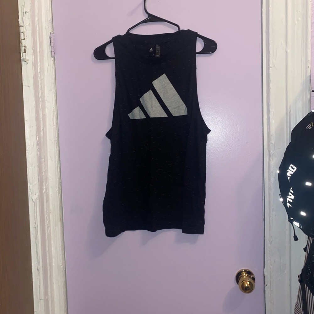 Adidas Women's Black and White Tank Top